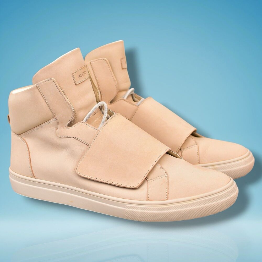 Aldo Alalisien 18 men's Men’s Size 13 high-top suede Tan Beige Leather